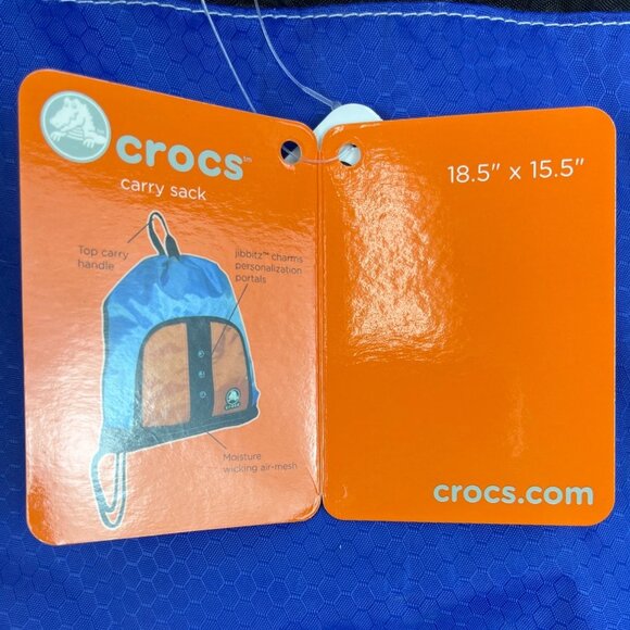 Crocs Blue & Orange With Super Mario Jibbitz Charms Carry Sack  Backpack - New - Picture 8 of 10